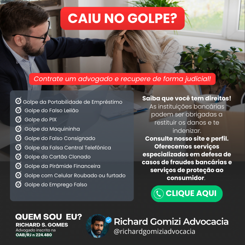 Caí em um golpe pela internet o que fazer Richard Gomizi Advocacia